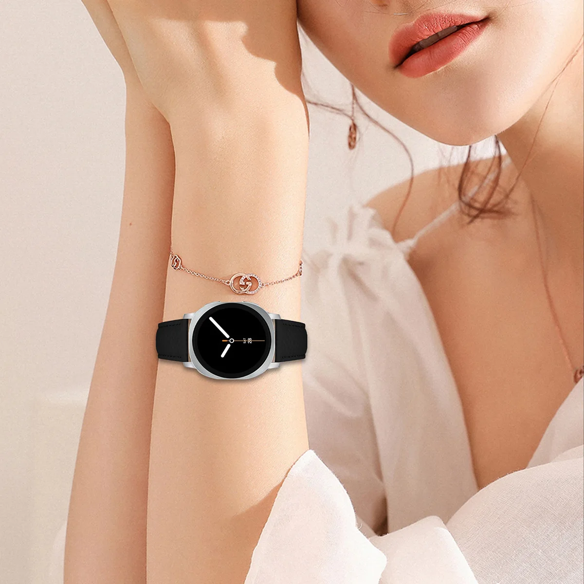 Premium Leather Strap Wristband - Classic Design, Quick Release