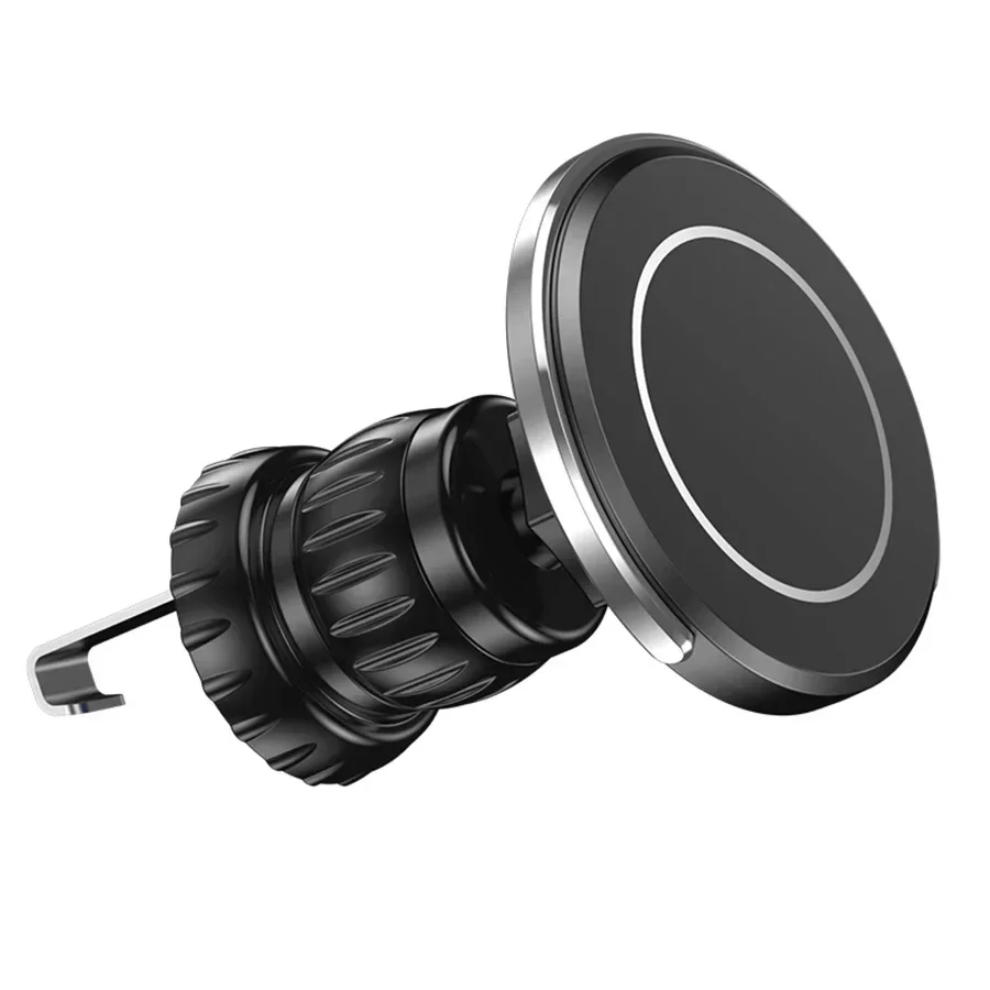 Premium Magnetic Car Phone Holder with Metal Hook - Single-Hand Operation