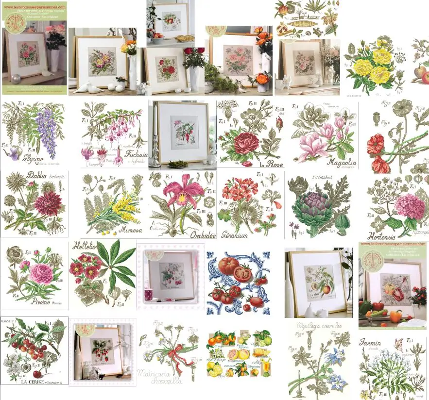 Different Counted Cross Stitch Kit flower fruit vegetable styles