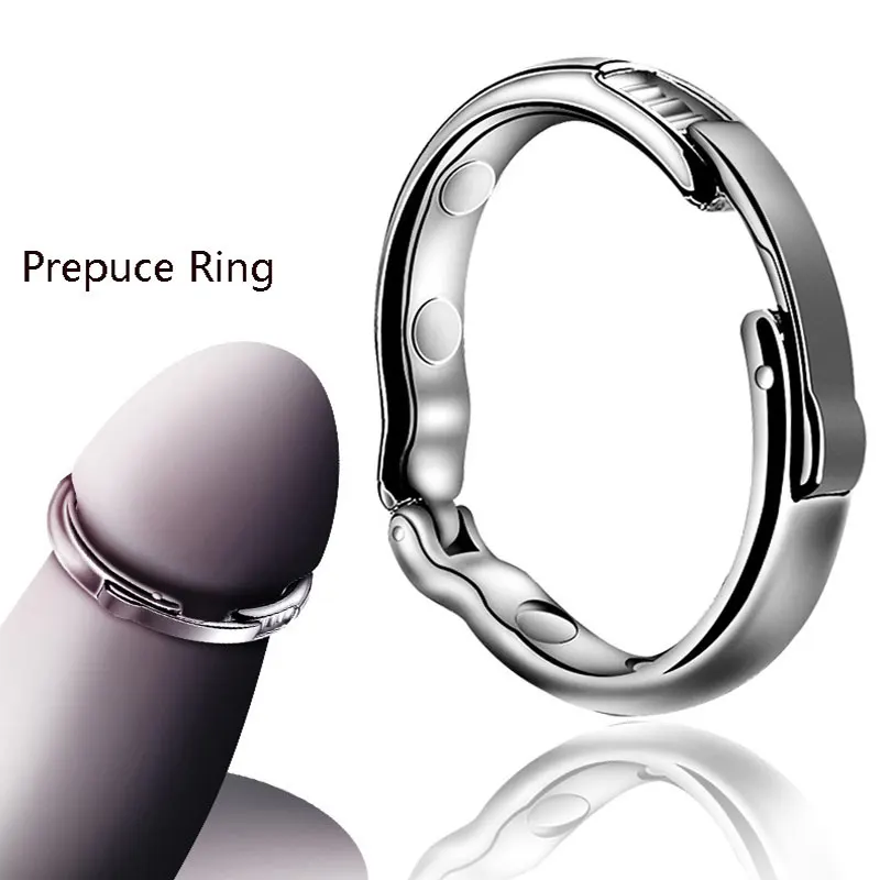 Tanie Magnes Cock Ring metalowa nakładka na penisa dla mężczyzn Extender powiększenie penisa sklep