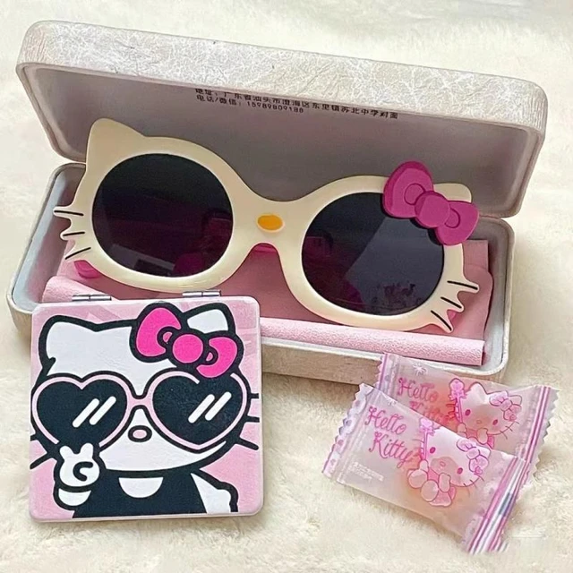 Summer Cute Hello Kitty Sunglasses Acrylic Bow Outdoor Protection Sun  Glasses Baby Girls Classic Kids Boy UV400 Eyewear Children - AliExpress