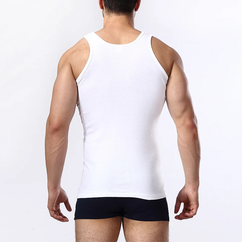 3/1 piece men’s pure cotton vest fitness training jacket Four seasons solid color tight sleeveless T-shirt teenagers casual Joke BEST SELLERS