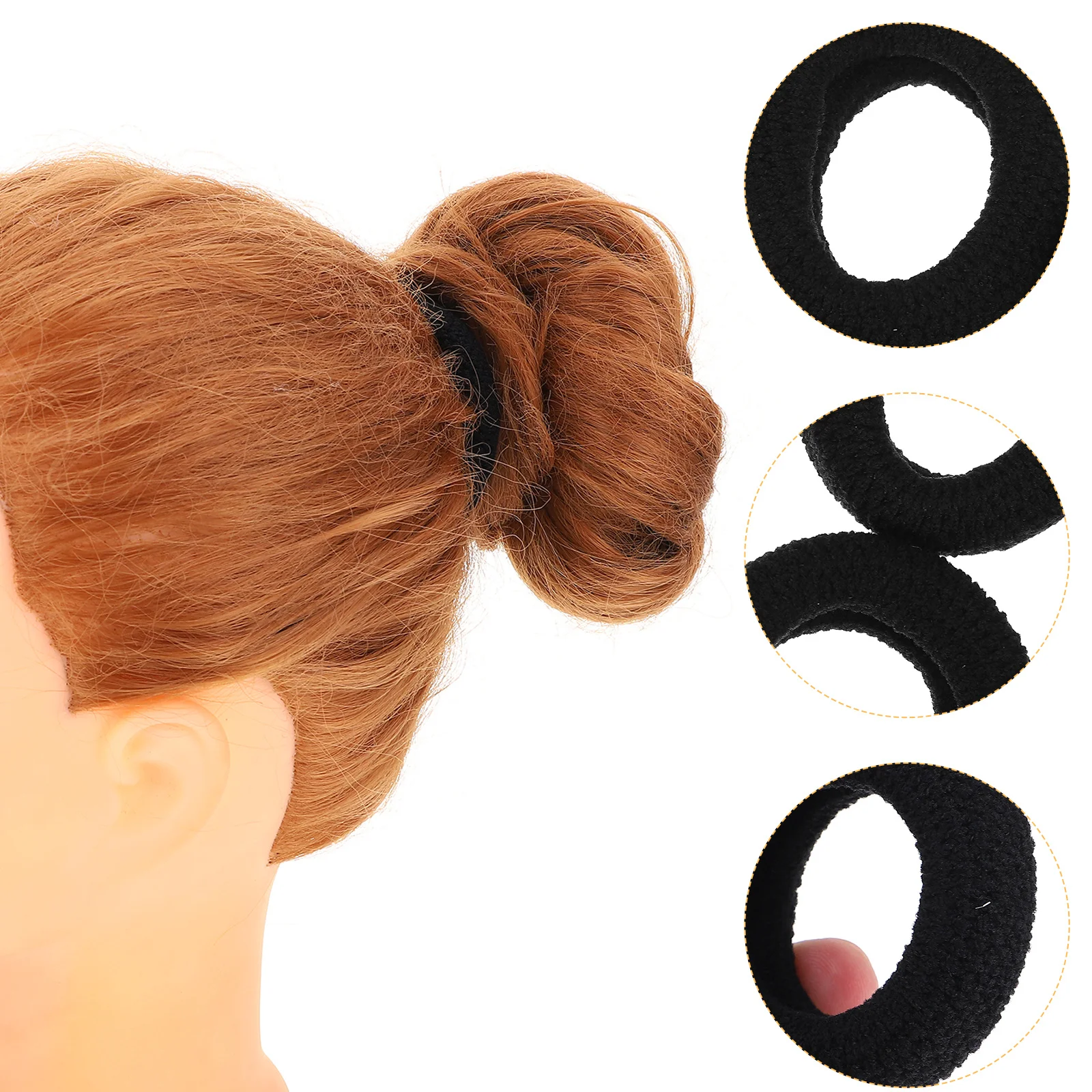 

12 Pcs Headgear Hair Ring Ribbons Stretchy Bun Maker Elastic Rope Stretchable Ponytail Holder