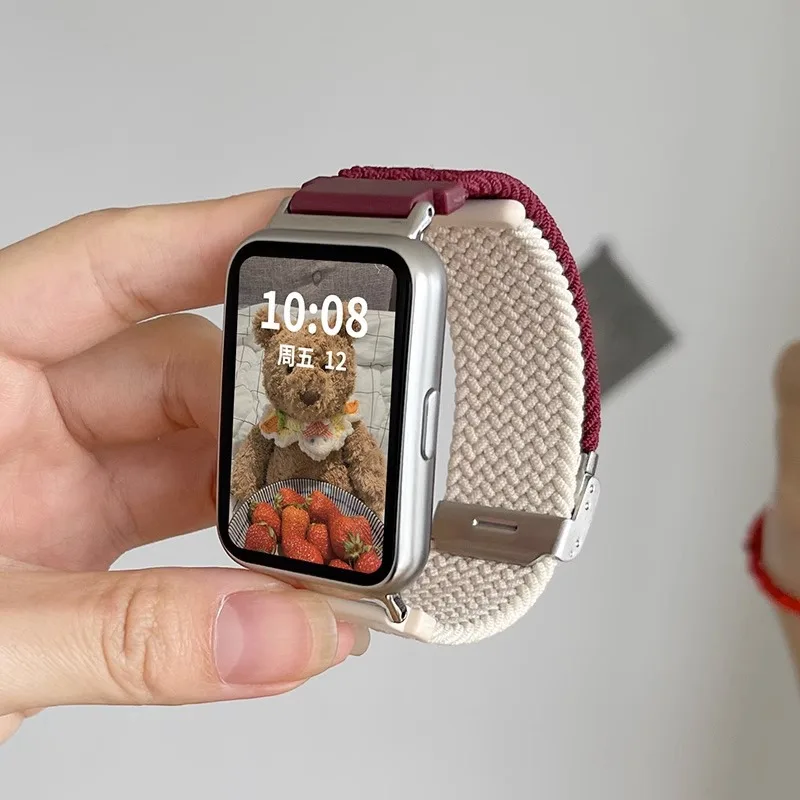 

Ремешок нейлоновый для Huawei watch Fit 2, сменный спортивный браслет для наручных часов, подходит для мужчин и женщин