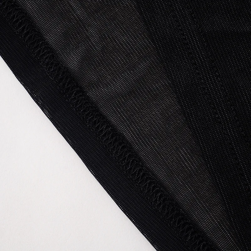 Black See Through Y2k Dress For Women Clothing Long Sleeve Vestidos De Mujer Slim Sexy Streetwear High Waist Autumn Robe Femme