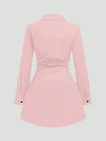 Autumn New Arrivals Plus Size Women's Casual Slimming Waist-Defining Long-Sleeved Shirt Dress For Everyday Wear and Office - Image 6