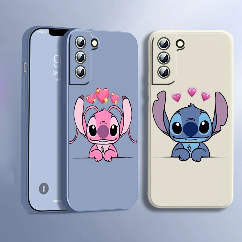 

Disney Stitch Angie Phone Case For Samsung Galaxy A14 A13 A12 A31 A91 A81 A71 A51 A11 Core Lite Liquid Rope Cover