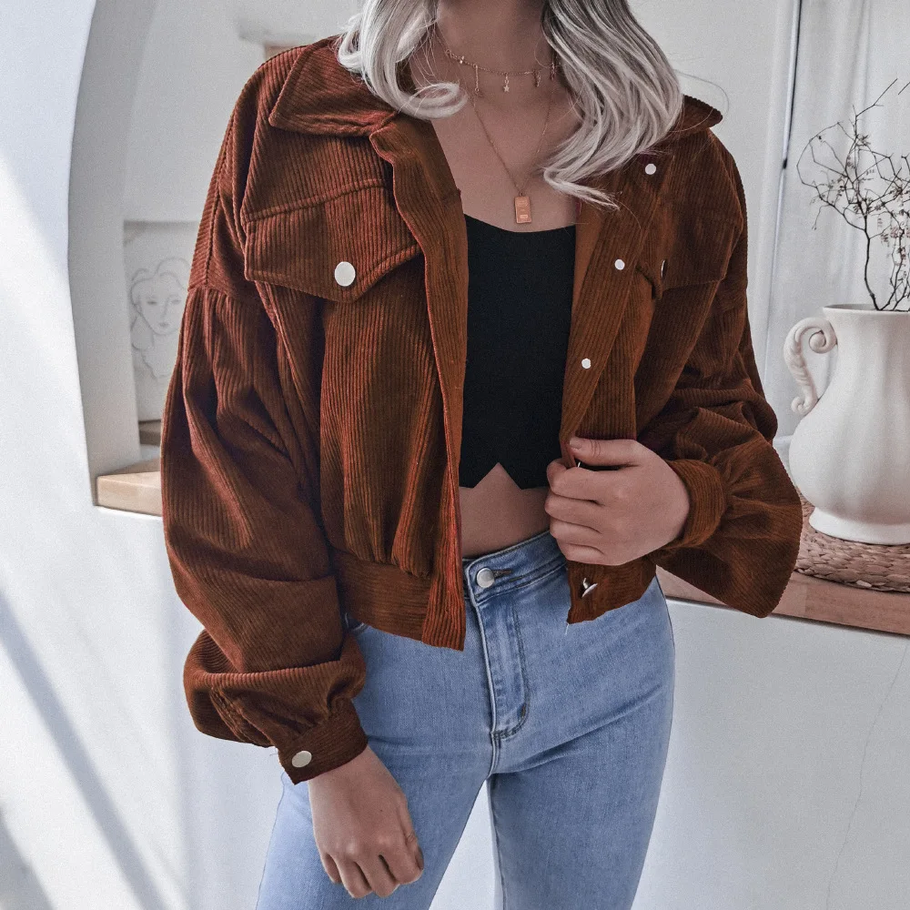

2022 Stylish Lady Spring Autumn Solid Short Jackets Women Fashion Long Sleeve Zipper Bomber Jacket Outwear Women's Coat