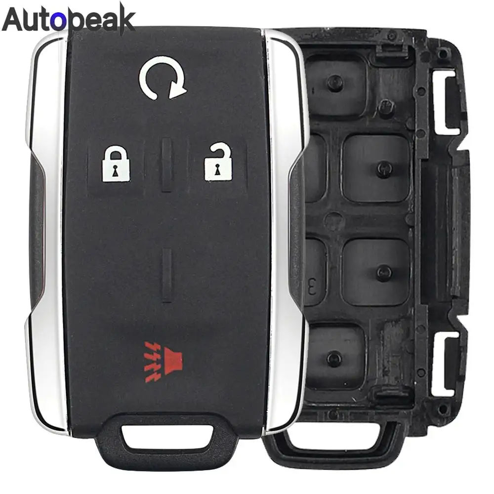 Car Fob Case Smart Key Remote 4 Buttons For Chevrolet Chevy Silverado 1500 2500 3500 Tahoe Suburban Colorado GMC Sierra Canyon