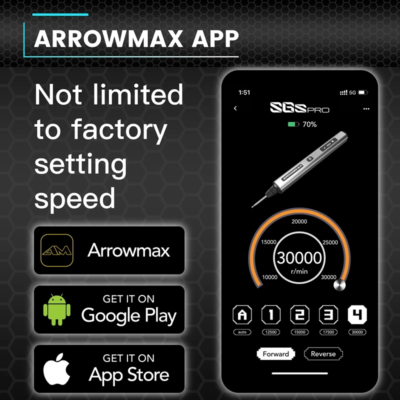 ARROWMAX Smart Engraving Pen Electric Mini Grinder Cordless Rotary Tool with 42 Bits for Metal Wood Glass Plastic Crafts DIY 5