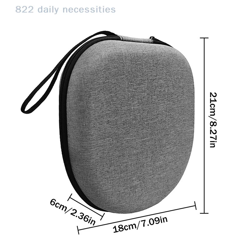 Durable Shockproof Headphone Case – Premium EVA Hard Shell Storage Bag with Zipper Closure