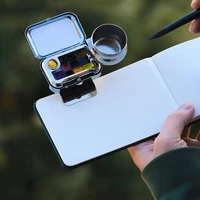 Mini Portable Paint Box Watercolor Paint Dispenser Set Travel Watercolour Paint Set 10/16 Grids Watercolor Palette Empty Box 1