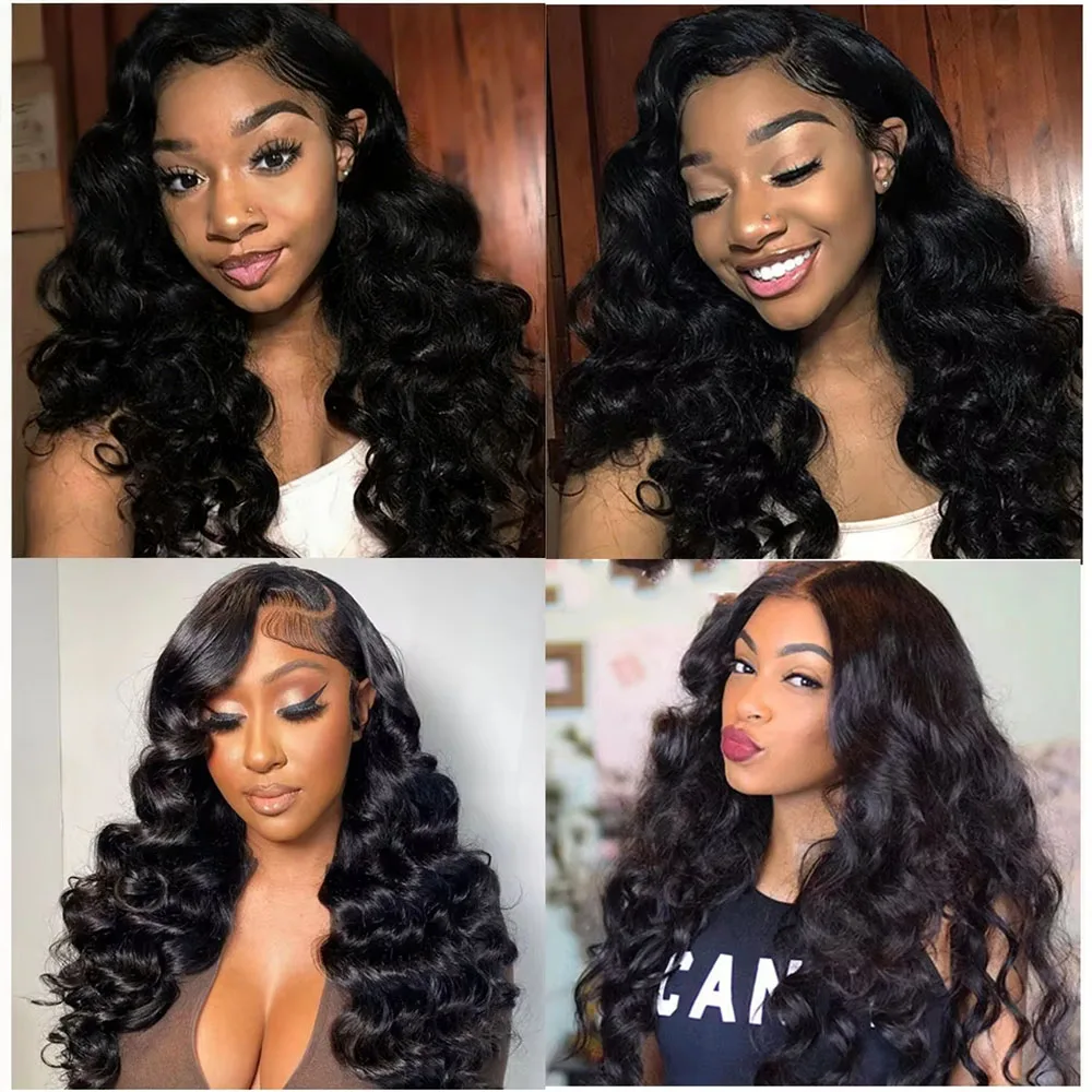 12A Loose Wave Human Hair Bundles With 4x4 Closure Hair Weave 3/4 Bundles With Lace Closure Wavy Human Hair Extensions 5
