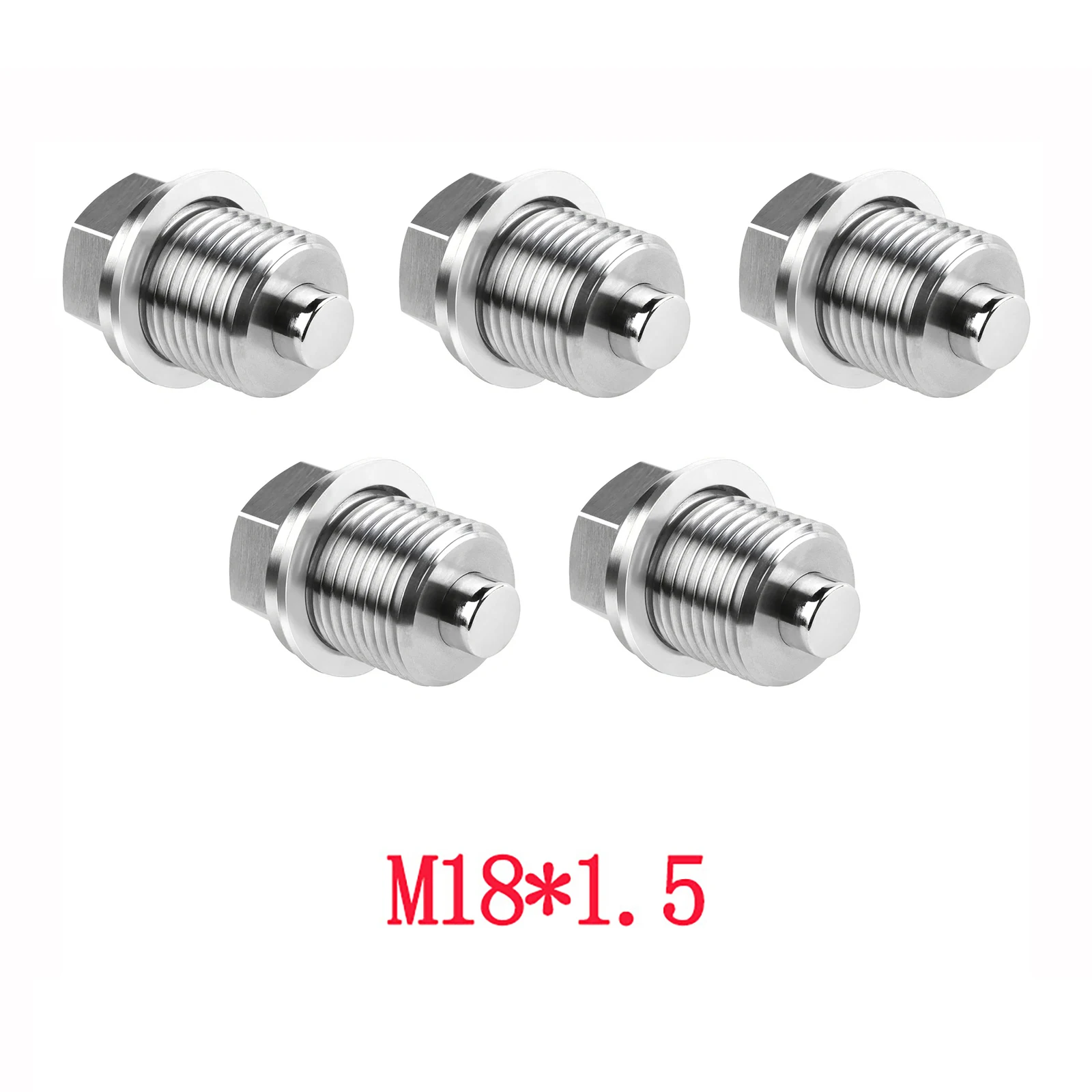 

5Pcs/Set Aluminum Magnetic Oil Drain Plug Bolt Screw With Washer Gasket M12x1.5 / M14x1.5 / M16x1.5 / M18x1.5 Car Auto Accessory