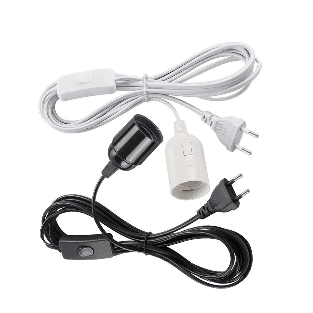 EU/US Plug 1.8m Power Cord Cables E27 Full Teeth Half Teeth Lamp Base Holder With Switch Wire For Pendant Fixture Hang lamp lamp holder lamp bulb holder lamp base led lamp base