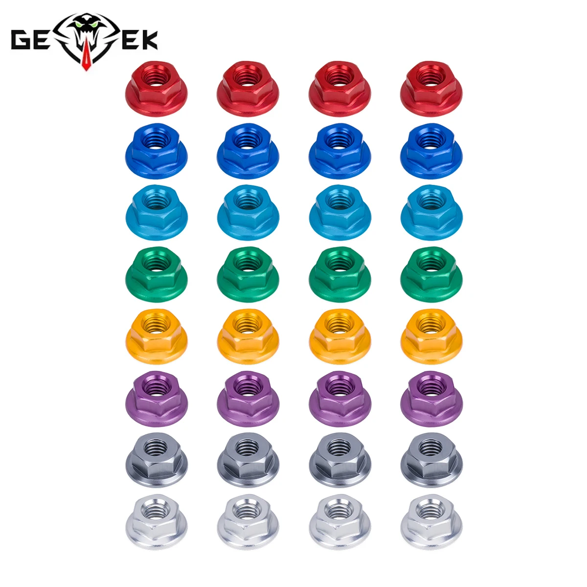 4/8Pcs Aluminum M4 Flange Lock Nut Colorful Anodized for 1/10 1/14 RC Car Truck Crawler Drift TRX4 SCX10 SCANIA Universal Part