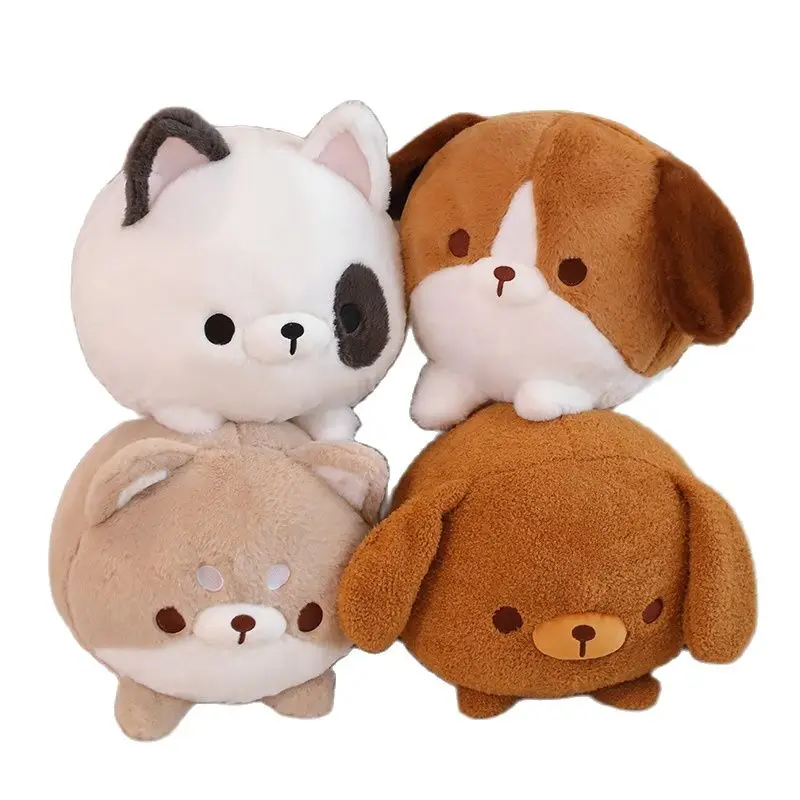 

New Arrive Kawaii Anime Simulation Chubby Dog Plush Toys Stuffed Lifelike Dog Doll Kids Nice Gifts Home Car Decoration