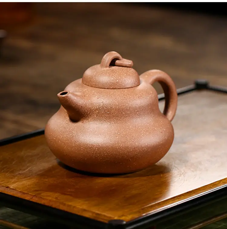 

220ml Yixing Purple Sand Pot Pure Handmade Teapot Home Kung Fu Tea Set Duan Clay Gourd Pot