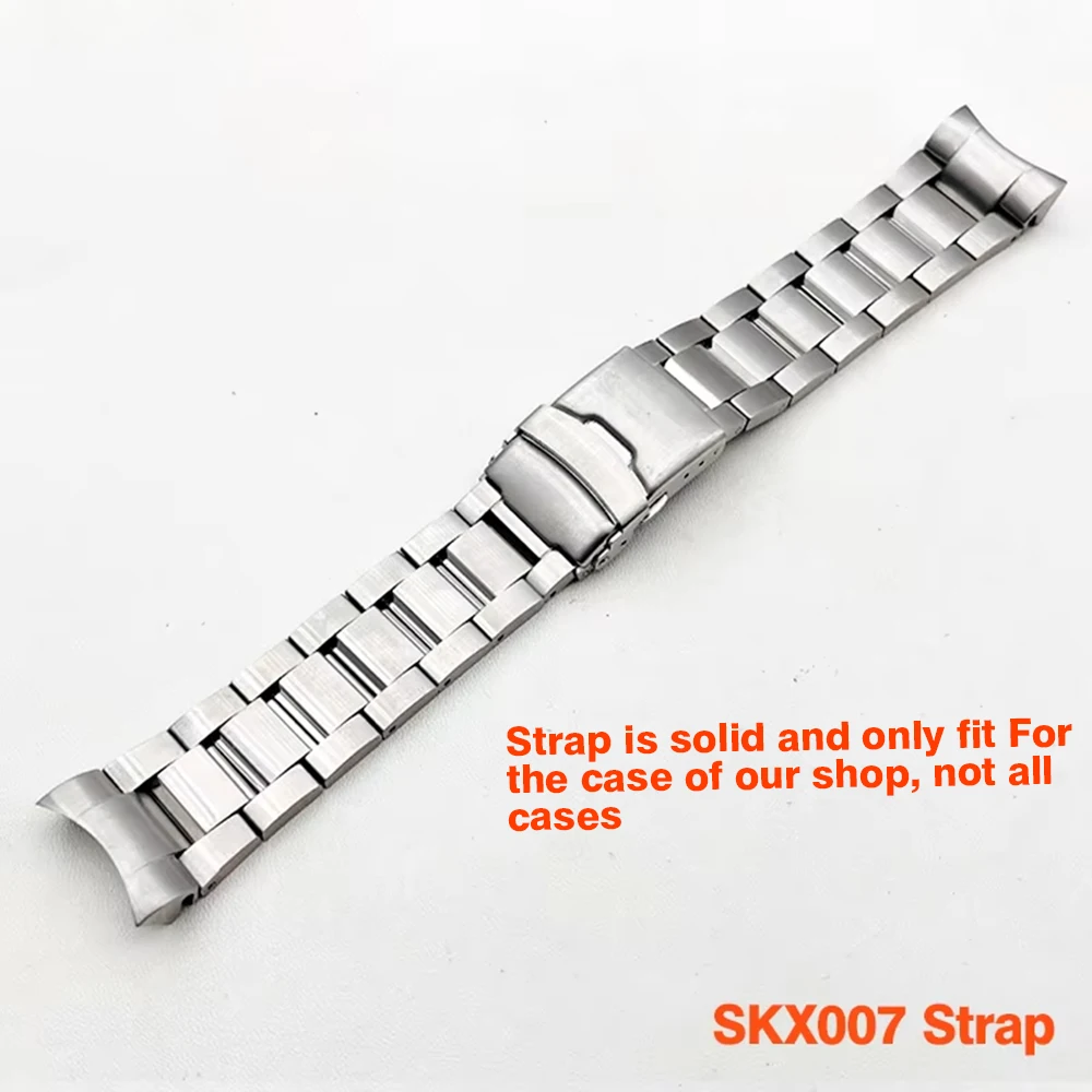 Stainless Steel 22mm Strap with Deployment Buckle and Solid Arc Ends