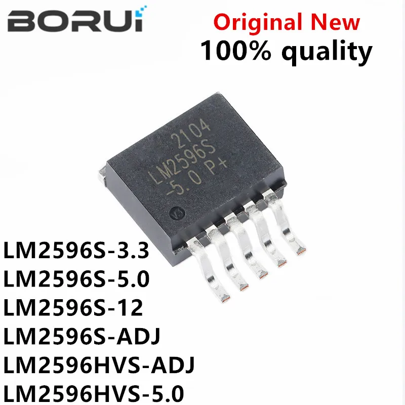 5 Pz/Lotto Lm2596S-Adj Lm2596S-5.0 Lm2596S-3.3 Lm2596Hvs-Adj Lm2596Hvs-5.0 Lm2596S-12 Lm2596S Lm2596Hvs Lm2596 To-263