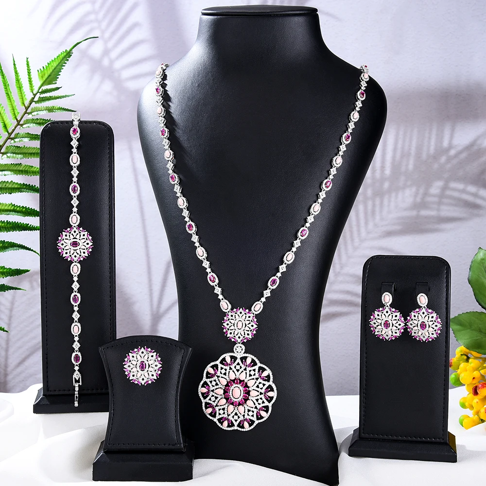 GODKI New Fashion Turquoise UAE Dubai Bridal Jewelry Set For Women