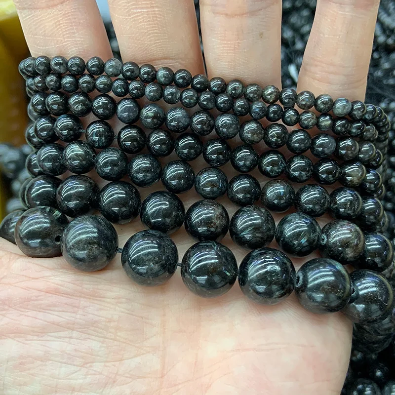 

Natural Horn Blende Stone Beads 15'' Round DIY Loose Beads For Jewelry Making Beads Women Men Bracelet Necklace Earring Gift