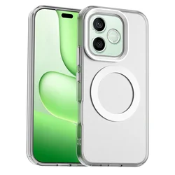 Luxury Armor Shockproof Matte Hard Case with Magsafe Compatibility and Wireless Charging for Honor 600 Lite (White)