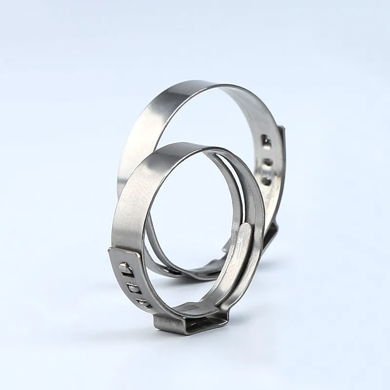 304 aco inoxidavel uma orelha stepless bracadeiras 03