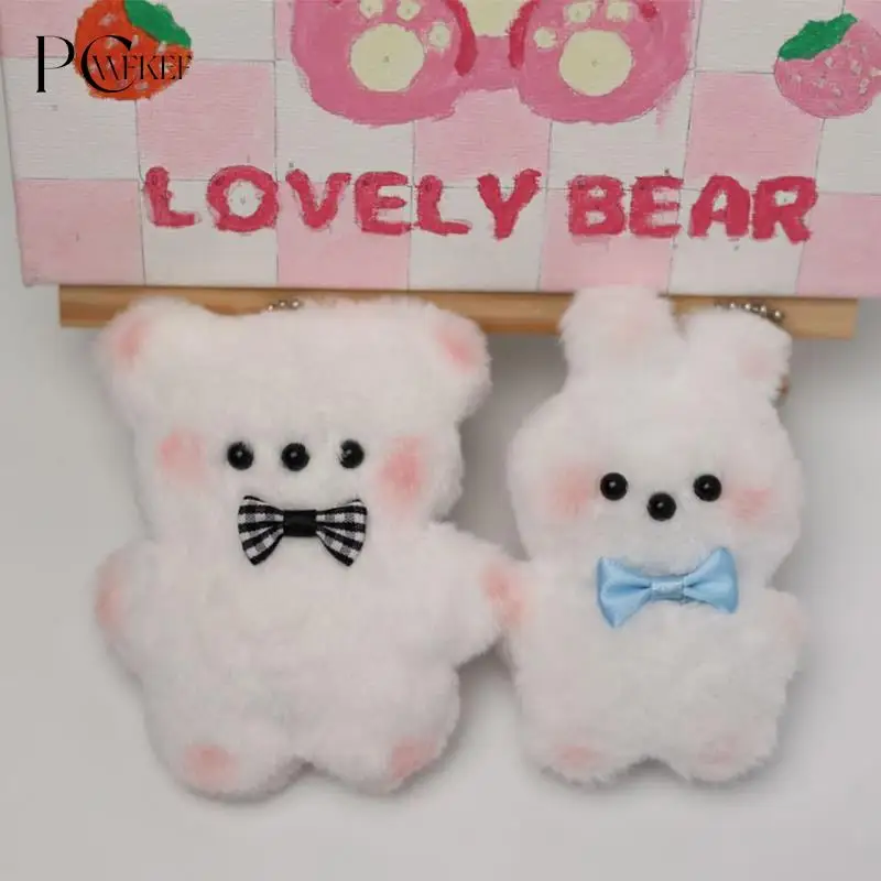 

Kawaii Plush Bunny Bear Toy Keychain Cute Stuffed Plush Keyring Rabbit Bear Doll Keychain Backpack Pendant Ornaments