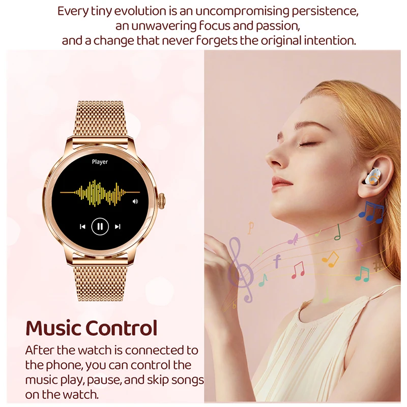 Diamond Band Ultra Thin Smart Watch Women 1.32" AMOLED 466*466 HD Pixel Display Wireless Call Smartwatch Ladies Fashion Watch