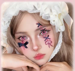 Vibrant Myopia Colored Contacts - Half Year Wear Cosplay Lenses for Halloween and Party Fun (Magic Pop Rose Red)