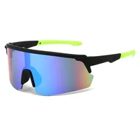 Lunettes de soleil de sport surdimensionnées pour hommes, lunettes de cyclisme, miroir, pour l'extérieur, tendance, enveloppées, Anti-UV, pour l'équitation 4
