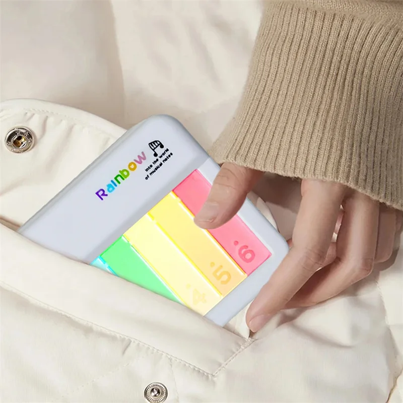 Montessori Baby Rainbow Electronic Piano Toys Portable Keyboard  Music Toys Educational Toys for Boys Girls Birthday Xmas Gift 5