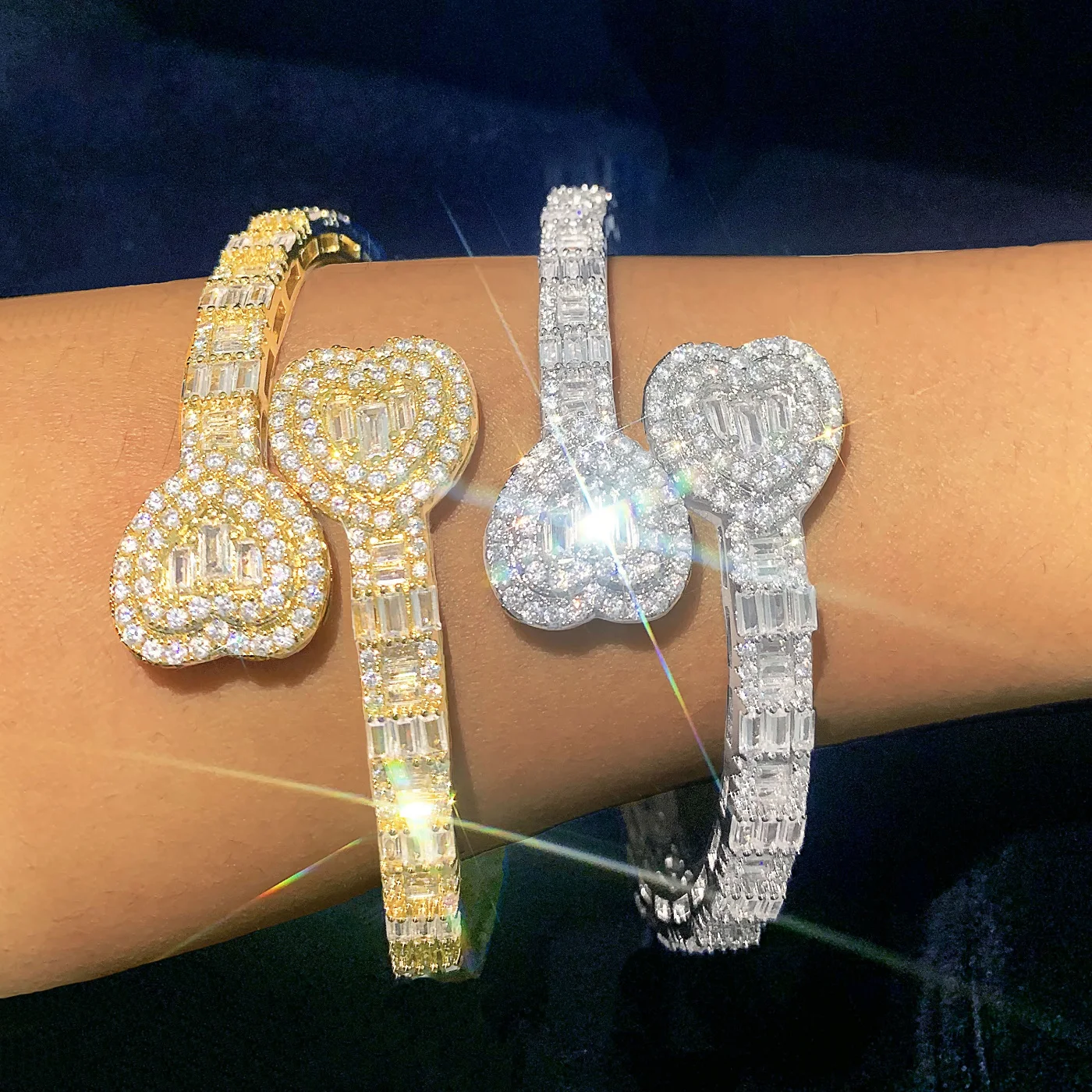 Iced Out AAA Baguette Cubic Zirconia Image 2
