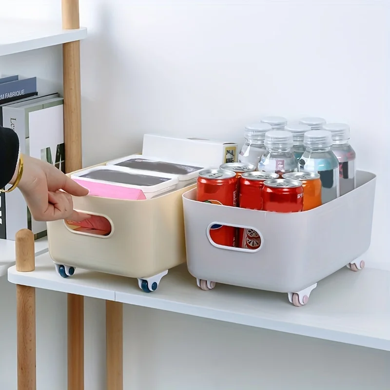 4/8 قطعة صندوق تخزين عجلات دوارة للأثاث المنزلية بكرة اتجاهية ذاتية اللصق يمكن ارتداؤها صندوق تخزين عجلة سفلية