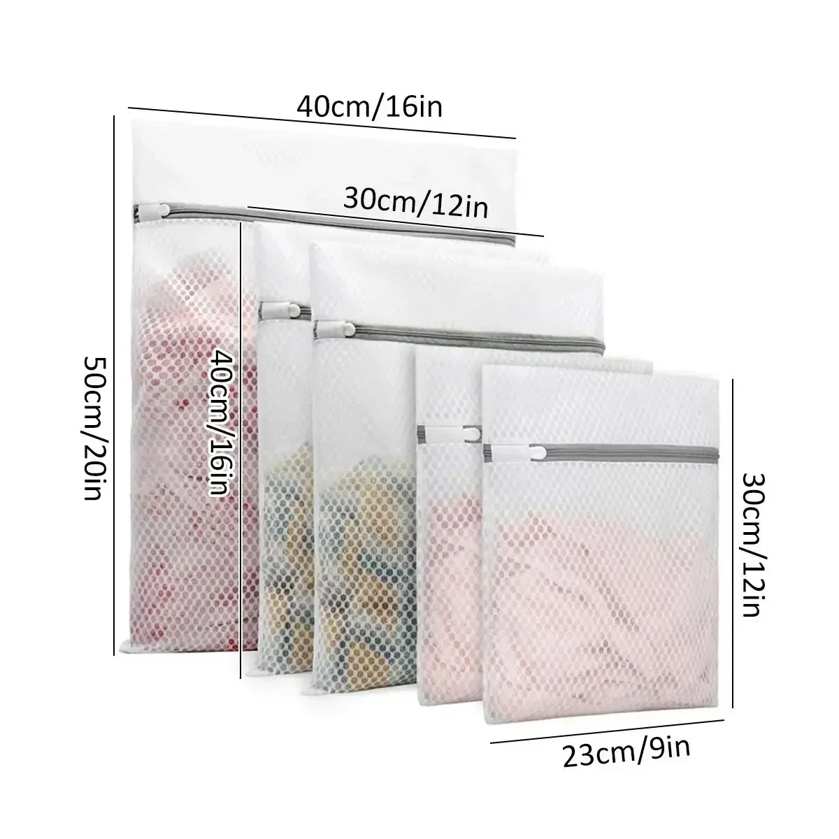 Mesh Laundry Bags 5Pcs/1PCS 3 Sizes Durable Honeycomb Reusable Washing Machines Bra Bag