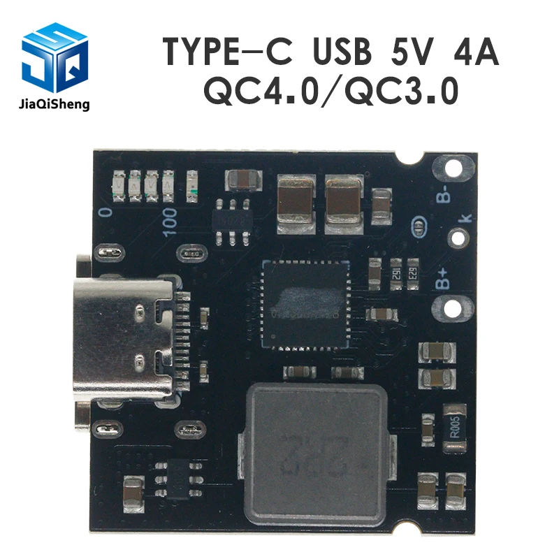 QC4.0 QC3.0 Type-C USB 5V 4A Boost Converter Step-Up Power Module Mobile Power Bank Accessories With Protection LED Indicator