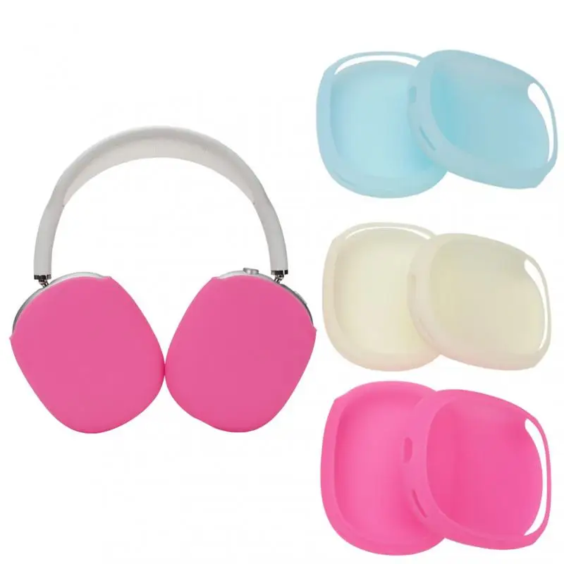 

10PCS Headset Protective Cover for Airpods Max Luminous Protective Cover Silicone Stain Resistant Shatterproof Skin Friendly