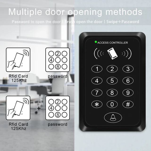 125khz Card Access Control System Safe Electronic Gate Opener Garage Digital Keypad Eletric Magnet RFID Smart Door Lock Keyboard 2
