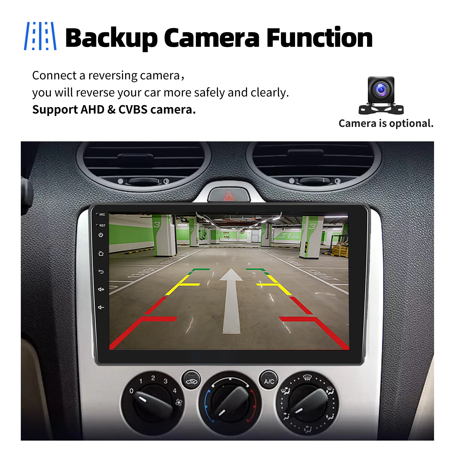 ESSGOO 9" Android 14 für Ford Transit Connect MK7 Focus Galaxy Fiesta C S Max Kuga Autoradio Wireless CarPlay Android Auto GPS Navi Wifi RDS USB EQ SWC Bluetooth Touchscreen 2 DIN – Detail 16