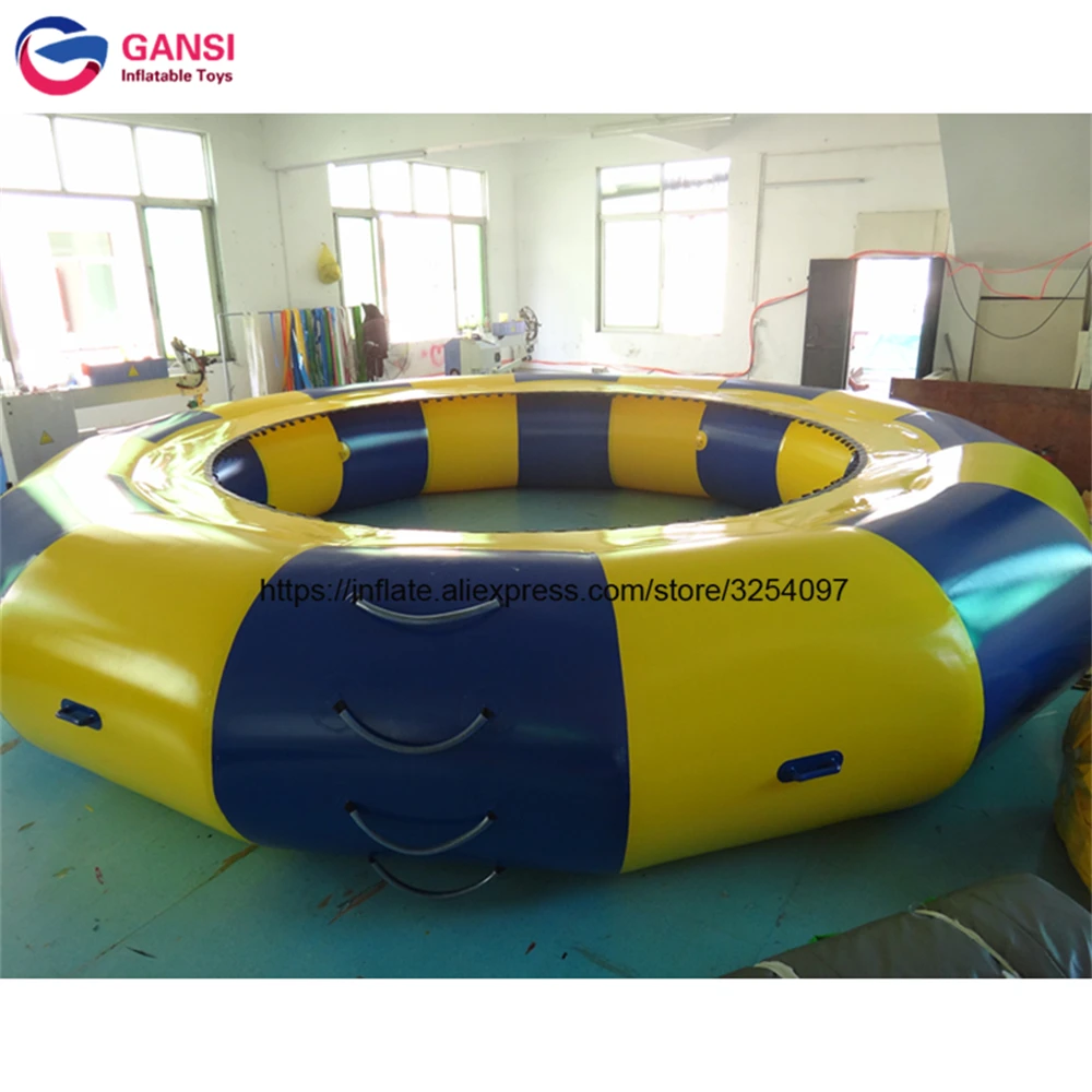 Inflatable Water Trampoline for Summer Water Sport PVC Tarpaulin Water Bouncer for Kids/Adults plato 0 55mm pvc tarpaulin outdoor soccer court 12 6m inflatable football field for adults