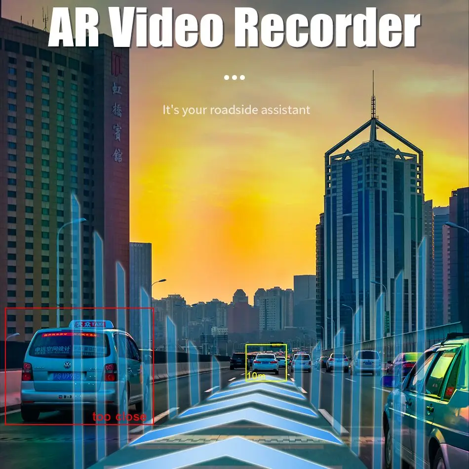 Dash Cam Driving Recorder Car DVR ADAS Waterproof AHD Color Image Universal Backup Parking Night Vision