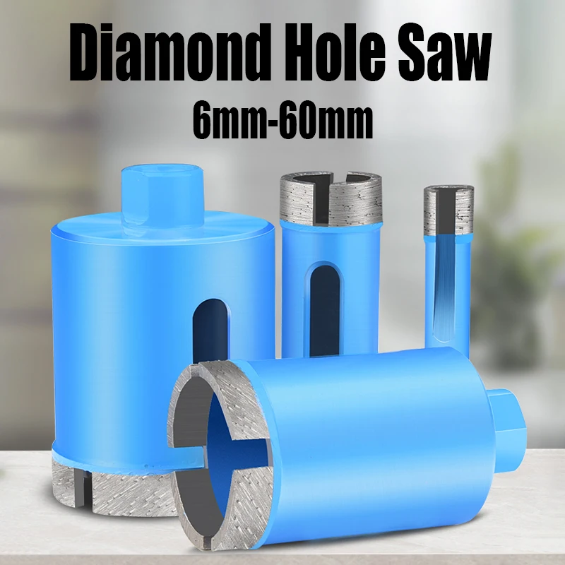 1PCS 6mm-60mm Diamond Hole Saw Marble Hole Opener Diamond Coated Drill Bit For Ceramic Tile Granite Glass Drilling Cutting Tool 12pcs 6mm diamond coated cutter hole saw drill bit tool 6mm durable cutter drill bit set for tile ceramic marble glass