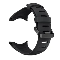 Premium Silicone Replacement Watchband Strap - High - Quality Wristband (Black)