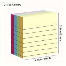 Vibrant Self-Adhesive Notes - Perfect for Creative Organization and Planning (200 Sheets Small)