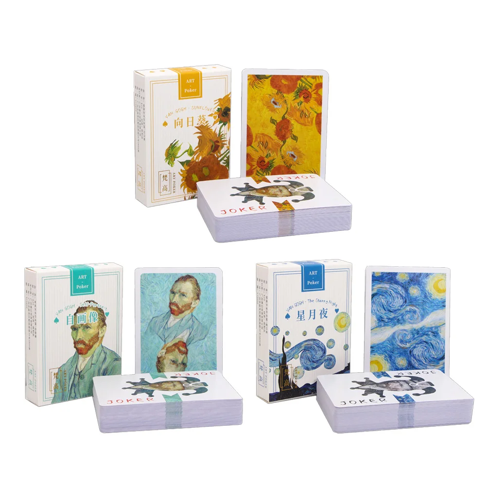 Art Playing Cards Van Gogh Playing Card Set Classic Magic Tools Family Gatherings Tabletop Games Poker Cards