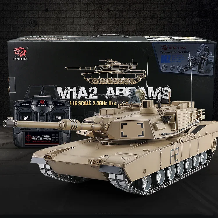 Heng Long 1/16 TK7.0 Customize 3918 USA M1A2 Abrams RC Tank 360° Turret Barrel Recoil BB Shooting TH17803-SMT5 Children Toys 4