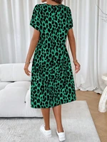 Plus Size Women's Fashionable Dress Outdoor Home Nightgowns Leopard Design Pattern Printed High Quality Loose Street Knee Skirts - Image 4