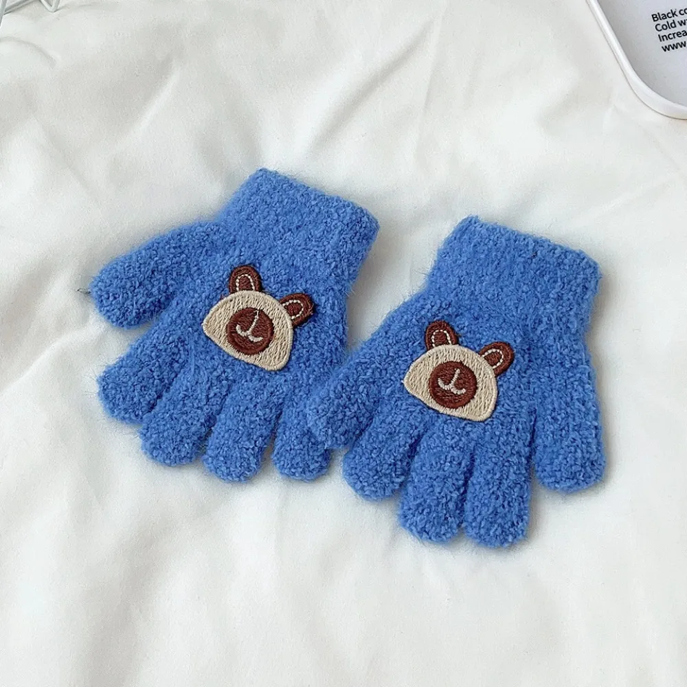 Velvet Winter Gloves for Kids Baby Full Finger Mittens