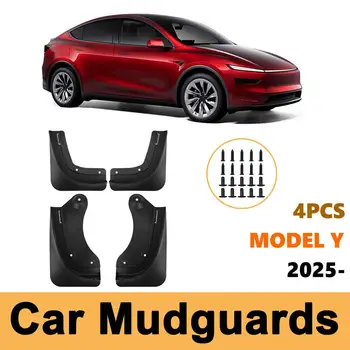 Car Mudguards for Tesla Model Y Juniper 2025 Splash Guards Fender No Drilling No Tape All Weather Mudflaps Accessories 1
